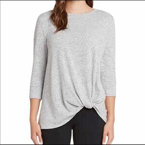 Matty M Extra Soft Stripe Twist Front Top